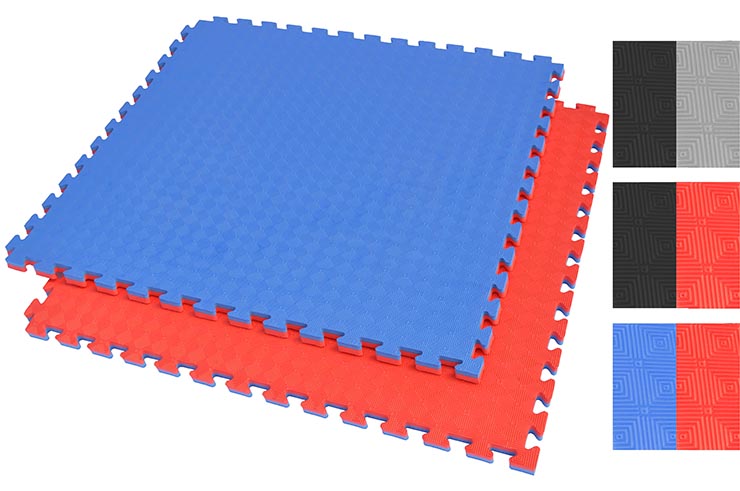 Puzzle Mat 2.5cm, Blue/Red, Rhombic pattern (Anti-slip)