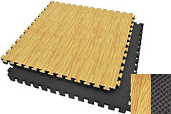Puzzle Mat, 3cm, Wood/Black