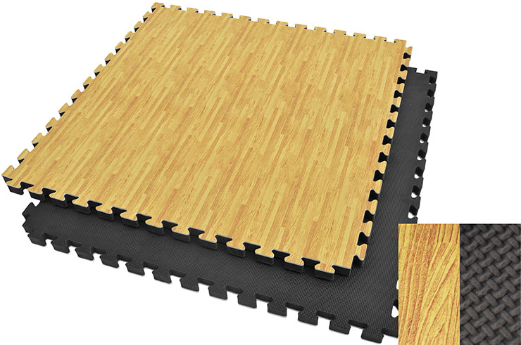 Tatami Puzzle 2,5 cm, Finition Bois & Beige