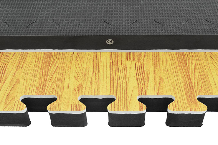 Tatami Puzzle 2,5 cm, Finition Bois & Beige