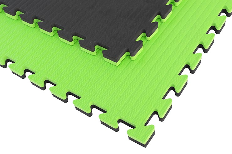 Tatami Rompecabeza 2,5 cm, Azul/Rojo, Paja de Arroz (Grappling)