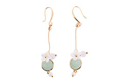 Boucles d'oreilles Bonheur, Turquoises