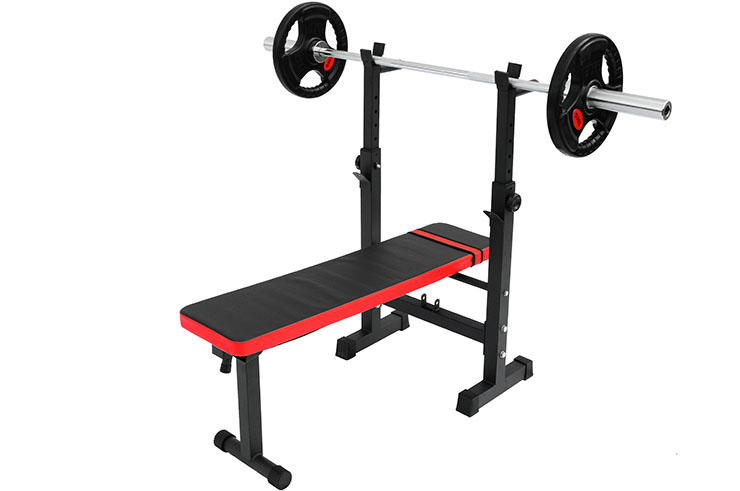 Weight & Press Bench, with Barbell weight Rack