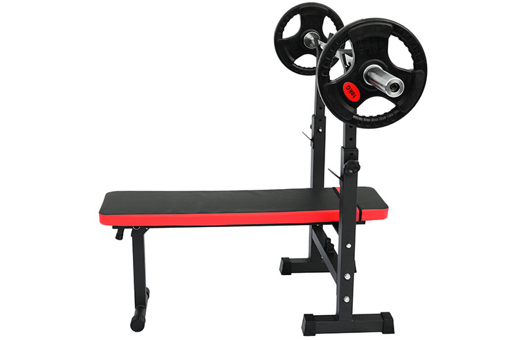Weight & Press Bench, with Barbell weight Rack