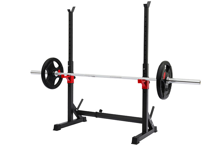 Soporte Ajustable para Barra de Musculación