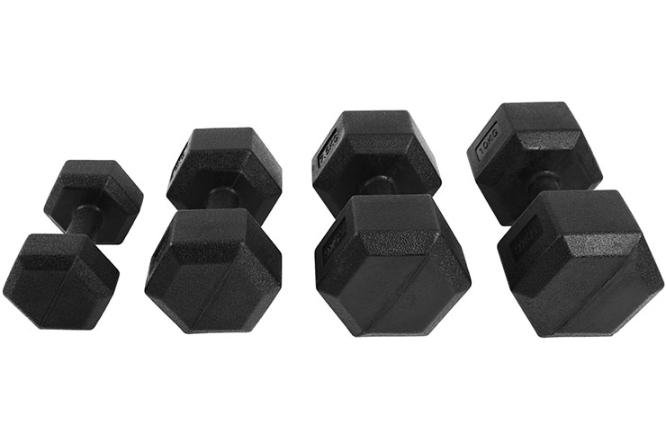 Hexagonal Dumbbells from 2.5 to 10 kg