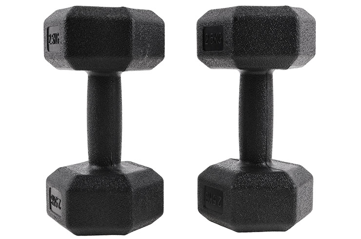 Hexagonal Dumbbells from 2.5 to 10 kg