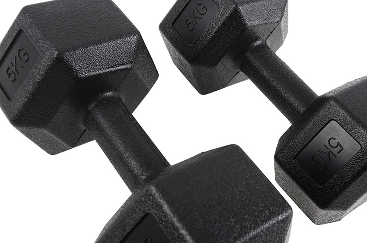 Hexagonal Dumbbells from 2.5 to 10 kg