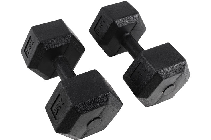 Hexagonal Dumbbells from 2.5 to 10 kg