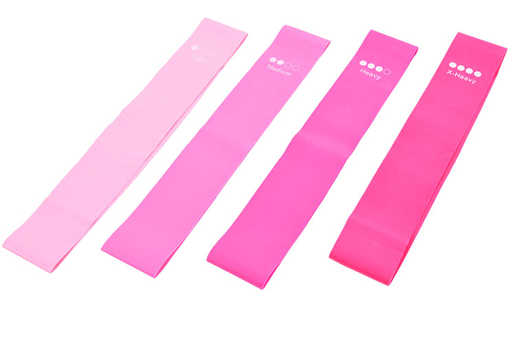 Bandes de résistance, Yoga & Fitness, Silicone - Lot de 4