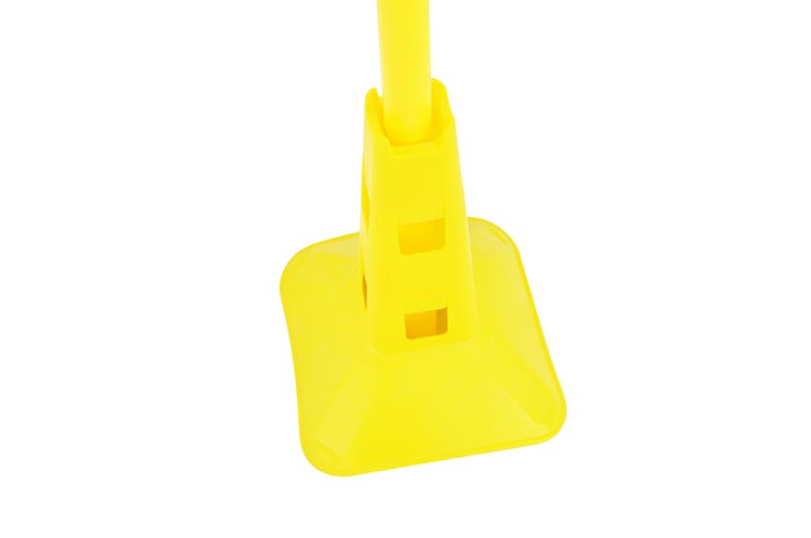 Training cone, with holes for pole