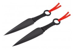 Kunai Fei Biao Steel, Braided Handle - Set of 2