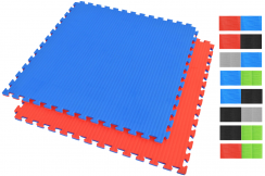Tatami Puzzle 2,5 cm, Bleu/Rouge, Motif Paille de Riz
