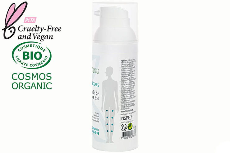 Organic massage oil - Light legs, Kinésoins