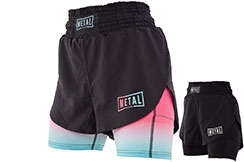 Pantalones cortos 2 en 1 para mujer - MSSW302, Metal Boxe