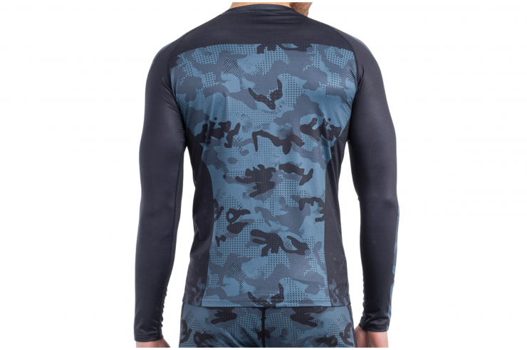 Compression T-shirt, Long Sleeve - Blue Camo, Tapout