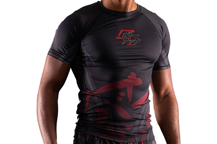 Rashguard, Short Sleeve - Oni 鬼, Bar Tack