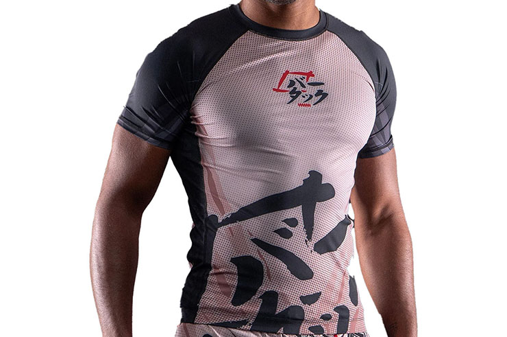 Rashguard, Short Sleeve - Oni 鬼, Bar Tack