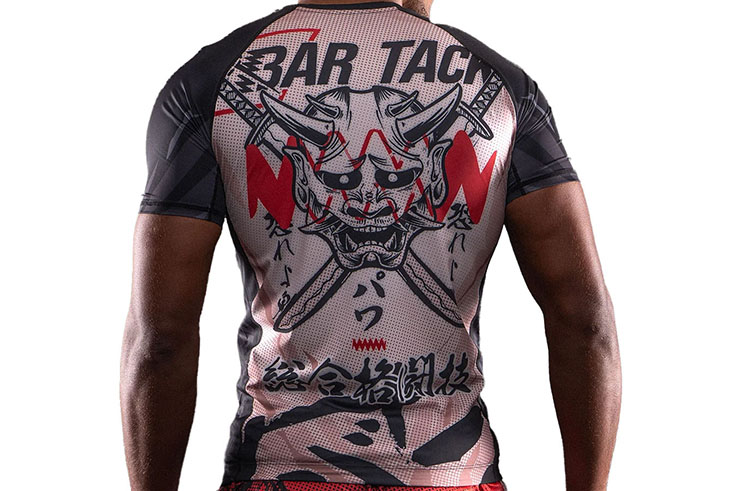 Rashguard, Short Sleeve - Oni 鬼, Bar Tack
