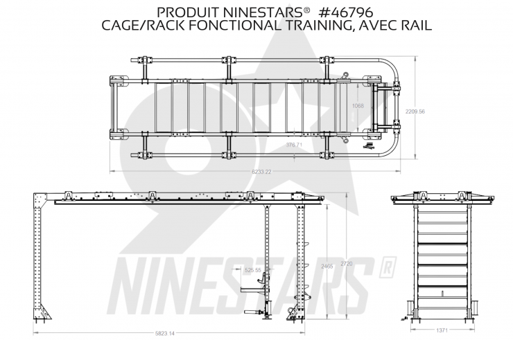 Cage/Rack de Cross training, avec chariots (x6) | Ninestars